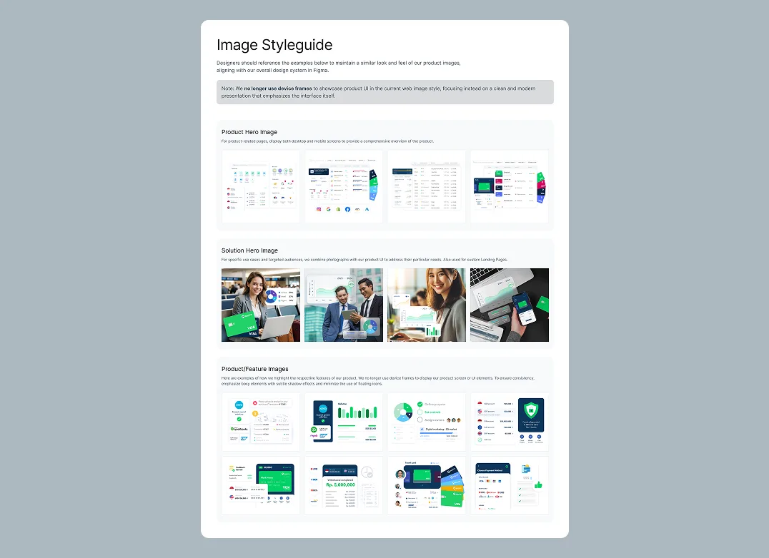 Image styleguide — hero, solution and product/feature imagery direction
