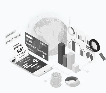 Isometric visual — payments infrastructure