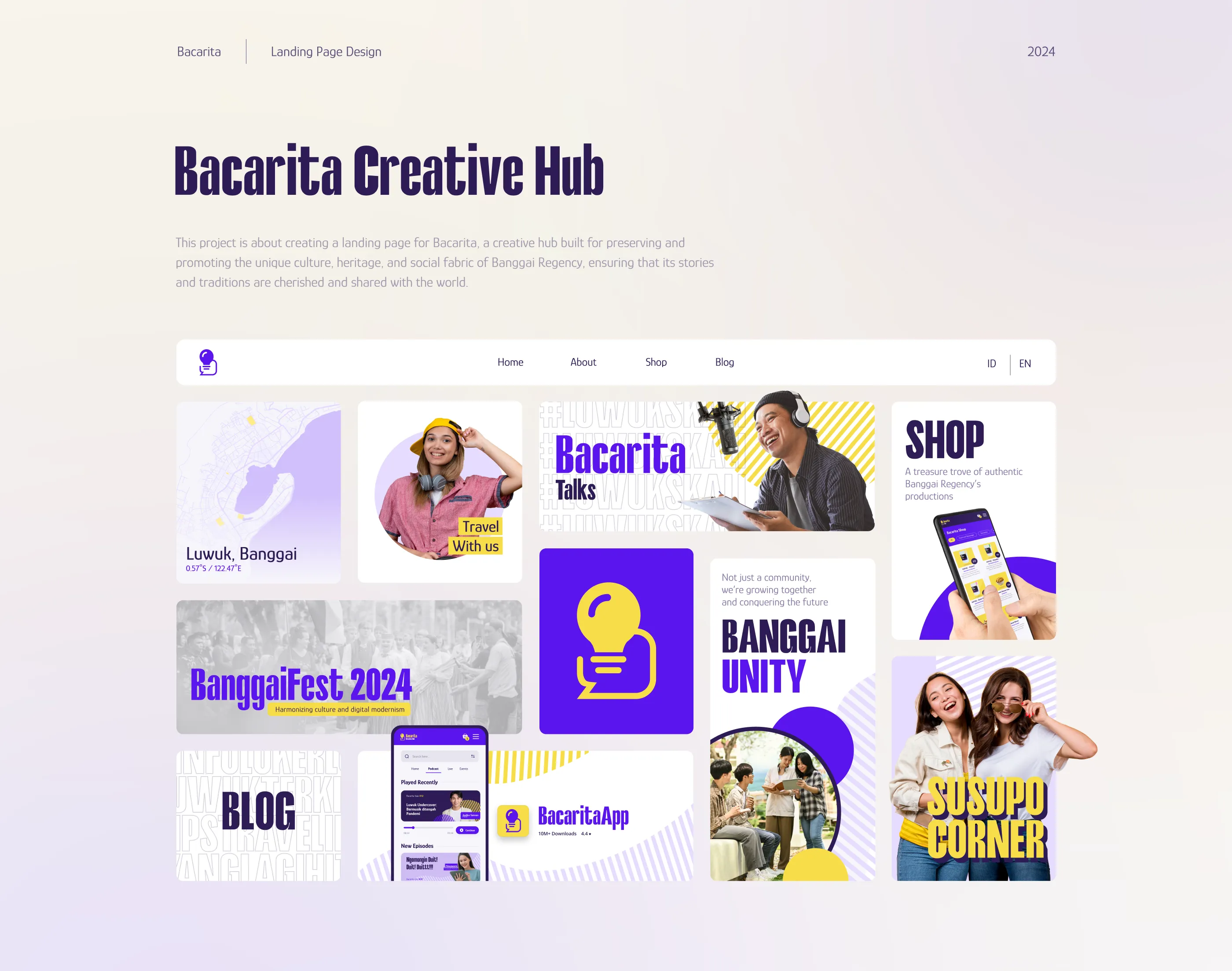 Bacarita Creative Hub — hero and brand introduction