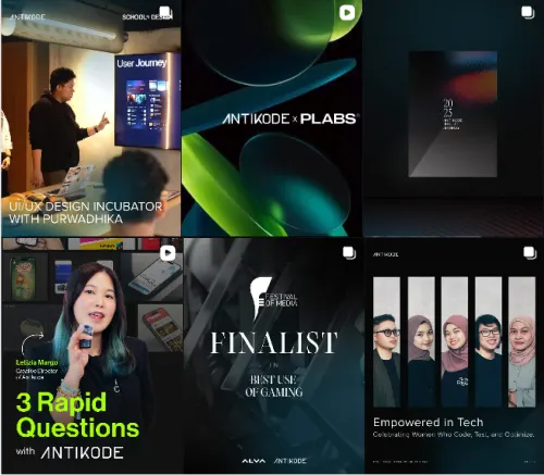 Reference — Antikode, a design studio with a sleek, digital-first system