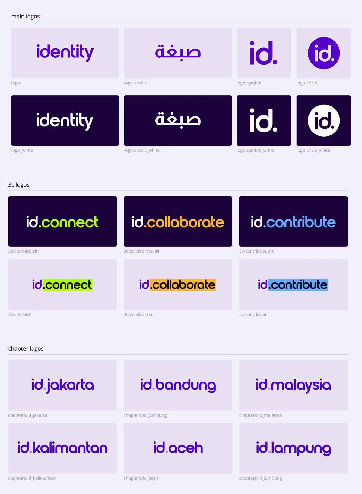Brand logo guideline — primary, Arabic, and sub-brand lockups with clear-space and misuse rules