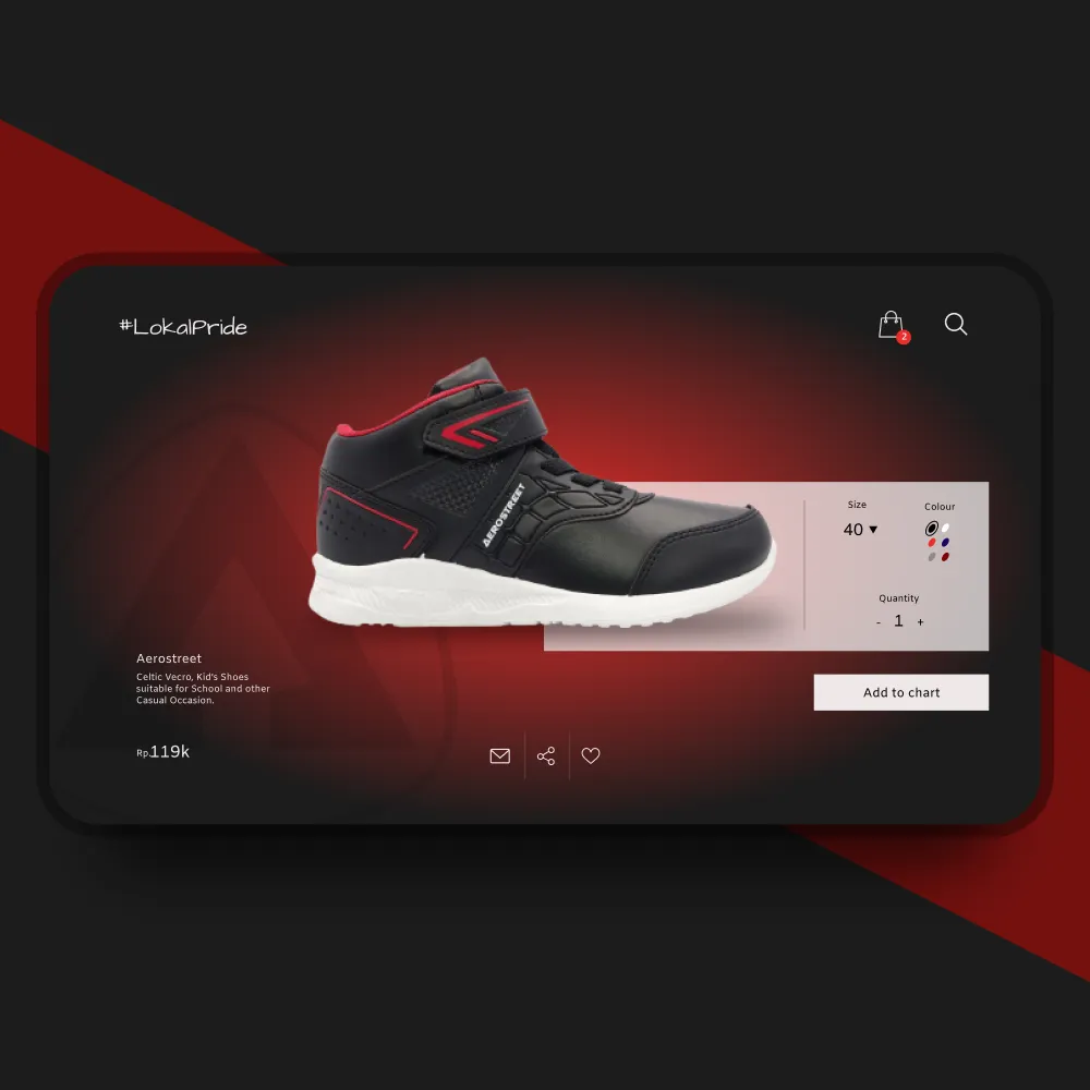 Footwear Store Concept — Aerostreet sneaker product page